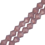 Crystal Lane Bicone 4mm Opaque Dark Purple 2x7" Strand