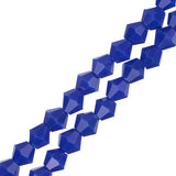 Crystal Lane Bicone 4mm Opaque Dark Sapphire 2x7" Strand