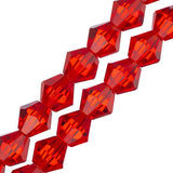 Crystal Lane Bicone 6mm Transparent Red 2x7" Strand