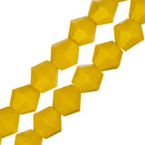 Crystal Lane Bicone 6mm Opaque Yellow 2x7" Strand