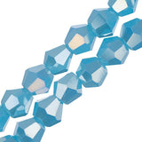 Crystal Lane Bicone 6mm Opaque Blue AB 2x7" Strand