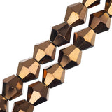 Crystal Lane Bicone 6mm Opaque Copper Iris 2x7" Strand