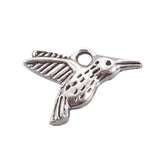 Hummingbird Metal Charm 12x17mm 5/pk