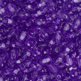 Faceted Plastic Beads 4mm Transparent Amethyst 1350/pk