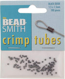 1.5mm Crimp Tubes Black Oxide 100/pk