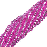 11/0 Czech Seed Beads #34997 Silver Lined Dark Fuchsia 6 Strand Hank