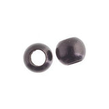 Czech Wood Barrel Beads 12x9.8mm Black 25/pk