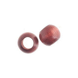 Czech Wood Barrel Beads 12x9.8mm Mahogany 25/pk