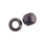 Czech Wood Barrel Beads 14x11mm Black 10/pk