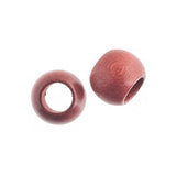Czech Wood Barrel Beads 14x11mm Mahogany 10/pk