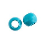 Czech Wood Barrel Beads 14x11mm Turquoise 10/pk