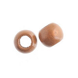 Czech Wood Barrel Beads 14x11mm Coffee 10/pk