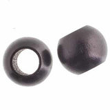 Czech Wood Barrel Beads 20x16mm Black 5/pk