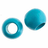 Czech Wood Barrel Beads 20x16mm Turquoise 5/pk