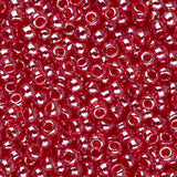 11/0 Toho Seed Beads #109C Transparent Lustered Ruby 250g Bag