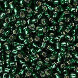 11/0 Toho Seed Beads #36 Silver Lined Green Emerald 8-9g Vial