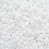 11/0 Toho Seed Beads #41F Opaque Frosted White 8-9g Vial