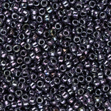 15/0 Toho Seed Beads #90 Metallic Amethyst Gunmetal 8-9g Vial