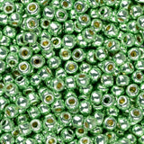 11/0 Toho Seed Beads #PF587 Permafinish Galvanized Green Apple 8-9g Vial