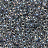 11/0 Toho Seed Beads #783 Grey Lined Rainbow Crystal 8-9g Vial
