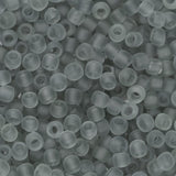 11/0 Toho Seed Beads #9F Transparent Frosted Light Grey 8-9g Vial
