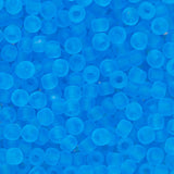 11/0 Toho Seed Beads #3BF Transparent Frosted Medium Aquamarine 8-9g Vial