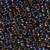 11/0 Toho Seed Beads #251 Jet Lined Luster Light Amethyst 8-9g Vial