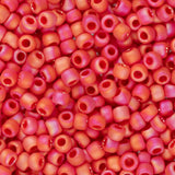 11/0 Toho Seed Beads #405F Opaque Rainbow Frosted Cherry 8-9g Vial