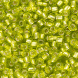 11/0 Toho Seed Beads #24F Silver Lined Frosted Lime Green 8-9g Vial