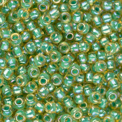 11/0 Toho Seed Beads #1830 Mint Lined Rainbow Light Jonquil 8-9g Vial