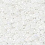 11/0 Toho Seed Beads #401 Opaque Rainbow White 8-9g Vial