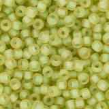 11/0 Toho Seed Beads #946F Green Lined Frosted Jonquil 8-9g Vial