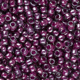 11/0 Toho Seed Beads #1076 Magenta Lined Grey 8-9g Vial
