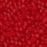 11/0 Toho Seed Beads #5BF Transparent Frosted Siam Ruby 8-9g Vial