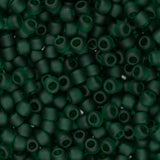 11/0 Toho Seed Beads #939F Transparent Frosted Green Emerald 8-9g Vial