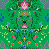 Cotton Fabric Wolf Kin Emerald - Half Yard