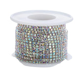 Metal Rhinestone Banding 2mm Silver AB 10yd/pk