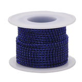 Metal Rhinestone Banding 2mm Sapphire 10yd/pk