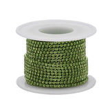 Metal Rhinestone Banding 2mm Peridot 10yd/pk