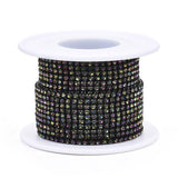 Metal Rhinestone Banding 2mm Multi Colour 10yd/pk