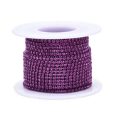 Metal Rhinestone Banding Metal 2mm Fuchsia 10yd/pk