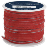 Realeather Suede 1/8" Lace 25yd Red