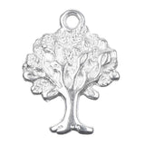 Tree Metal Pendant 22x17mm Silver 5/pk