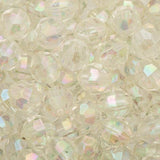 Faceted Plastic Beads 6mm Transparent Crystal AB 1000/pk