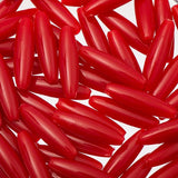 Spaghetti Beads Opaque Red 1000/pk