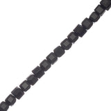 Chinese Crystal Cube 4mm Black 16" Strand