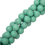 Turquoise Green Beads 10mm Round (Synthetic/Dyed) 15-16" Strand