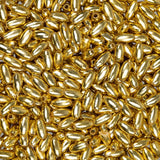 Oval Plastic Pearls 3x6mm Metallic Gold 1000/pk
