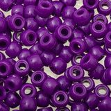 Crow Plastic Beads 9x6mm Opaque Purple 100/pk