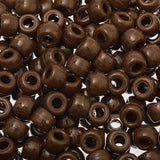 Crow Plastic Beads 9x6mm Opaque Brown 100/pk